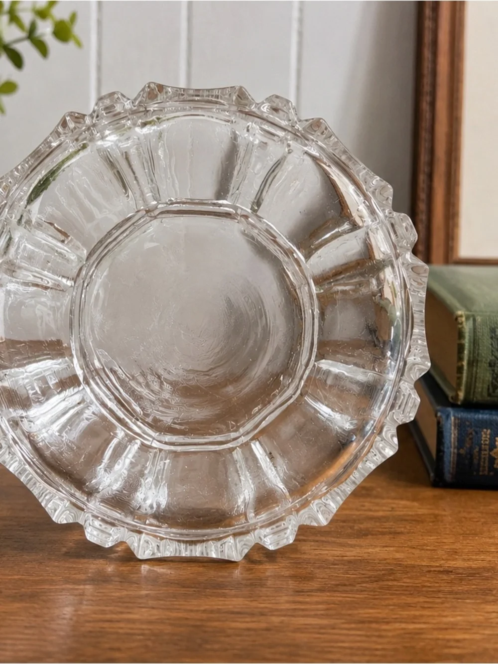 Antique EAPG Pressed Glass Pitcher Clear Heavy Cut Diamond Panel Pattern